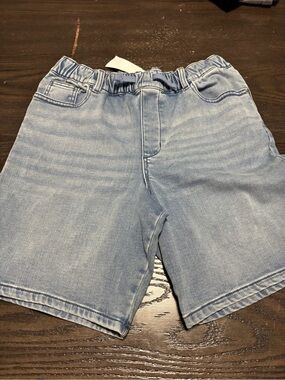 jcpenney Light Wash Elastic Waist Denim Shorts